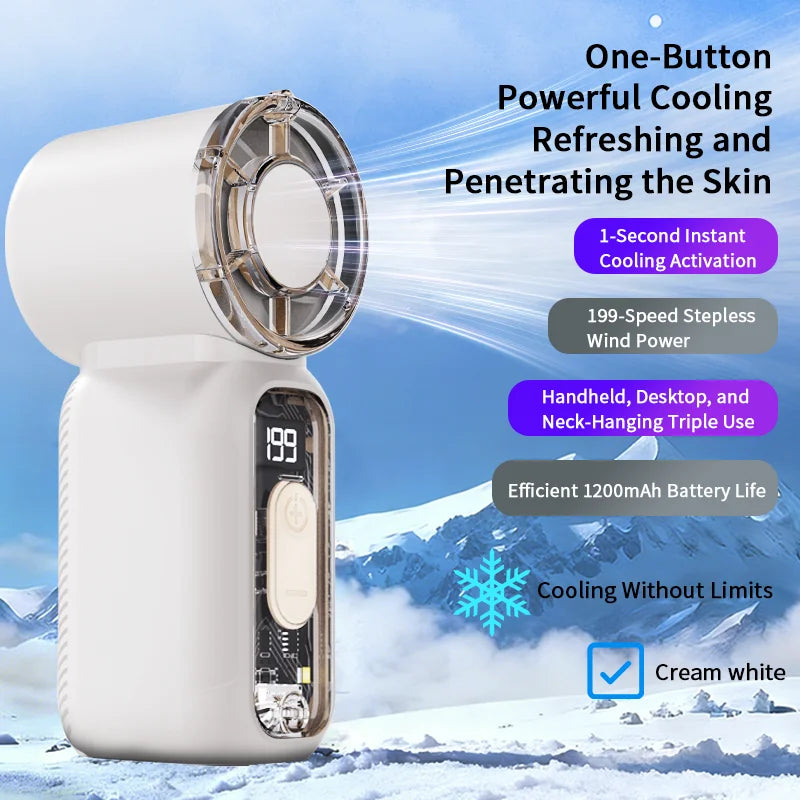 Mini Rechargeable Handheld Fan UK High-Speed Quiet Cooling Fan