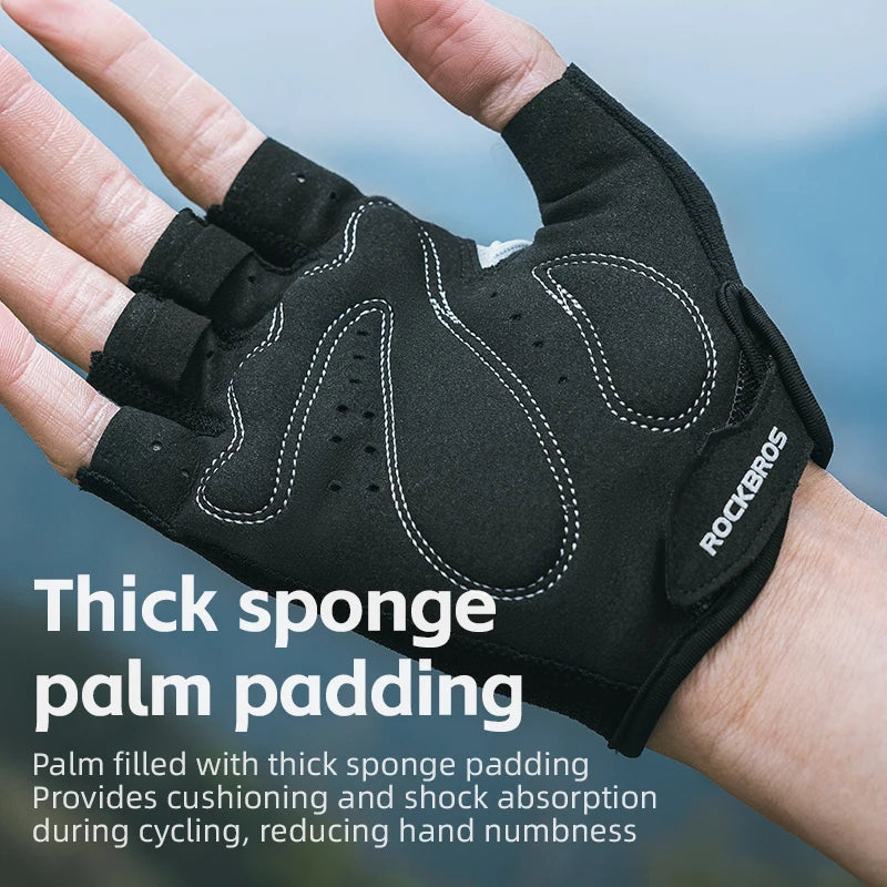Half Finger Cycling Gloves MTB Bike Anti-Slip Breathable Gloves