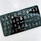 MouTeen263 Nail Stamping Plate Cursive Letter Nail Art Template