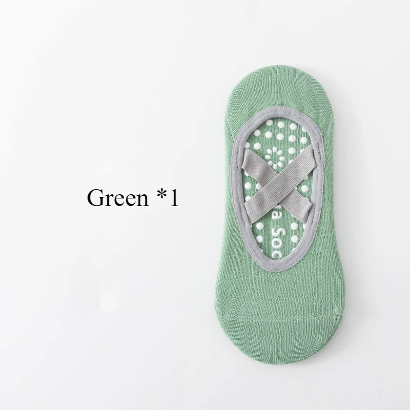 Women Yoga Socks Silicone Anti Slip Grip Pilates Ballet Breathable