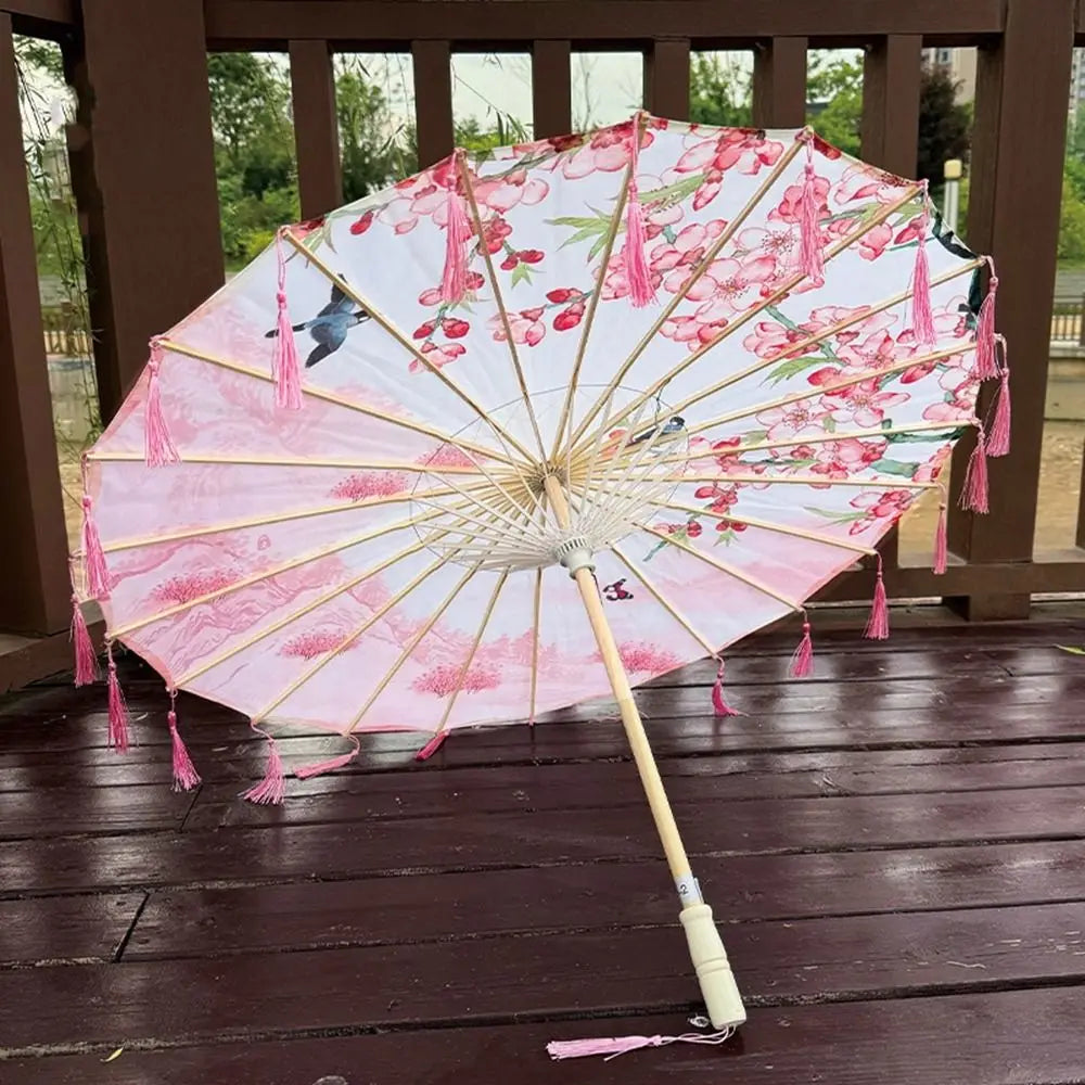Buy 70cm Chinese Silk Tassel Umbrella Main image