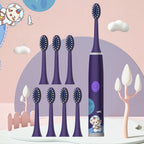 Kids Electric Toothbrush Cartoon Space Series Soft Cleaning Brush