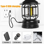 2-in-1 Solar Camping Lantern USB Rechargeable Light