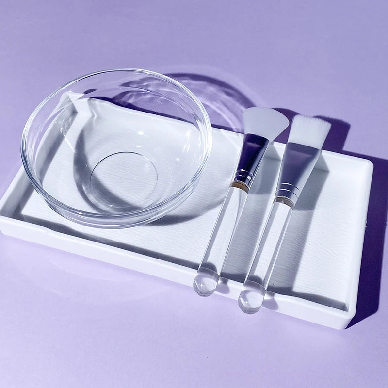 Face Mask Mixing Bowl Spoon Brush DIY Skin Care Applicator Set