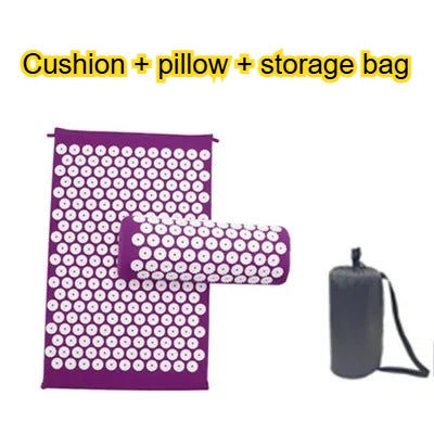 Acupressure Mat and Pillow Set Spiky Massage Mat for Back and Neck