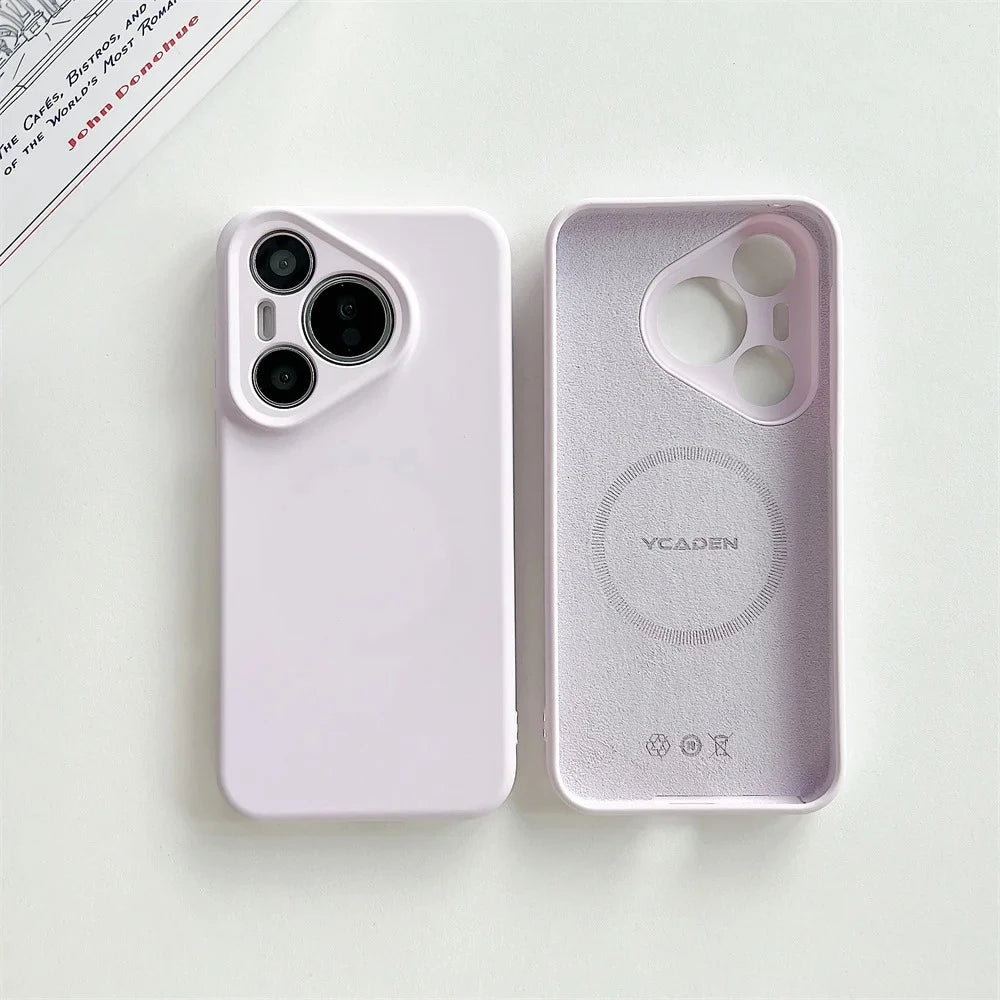 Luxury MagSafe Liquid Silicone Case for Huawei Pura 80 Pro & 80 Ultra