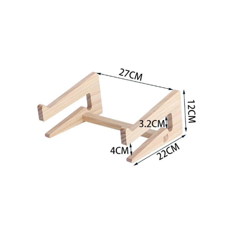Universal Wooden Laptop Holder Detachable Cooling Stand 10-17