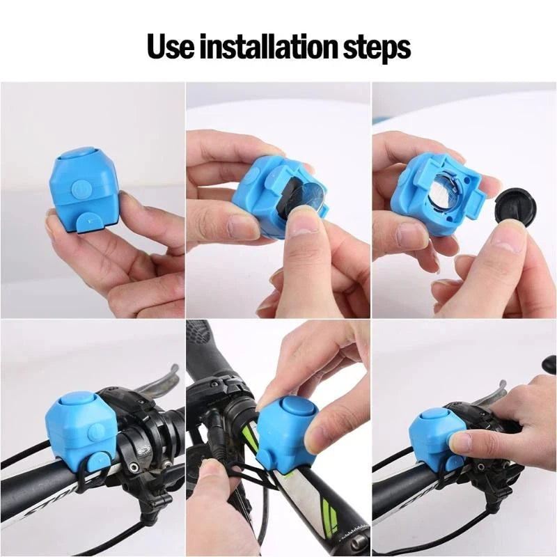 130dB Electric Bike Horn Loud Bicycle Safety Bell with Police Siren