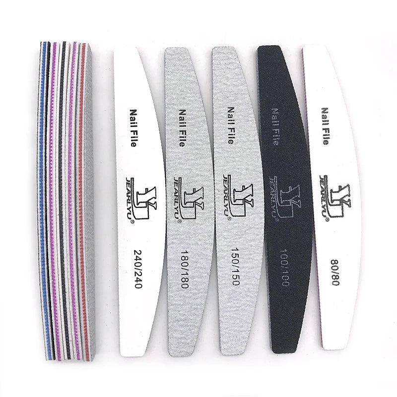 5Pcs Nail File Set Professional Grit Manicure Buffer Kit