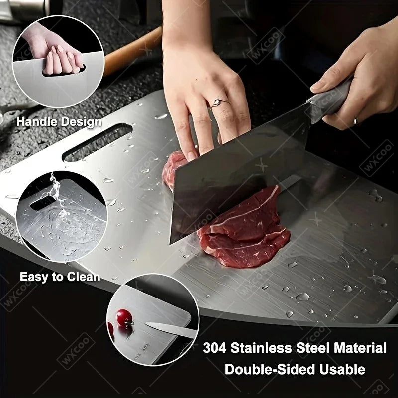 WXCOO Stainless Steel Cutting Board Double-Sided Main image