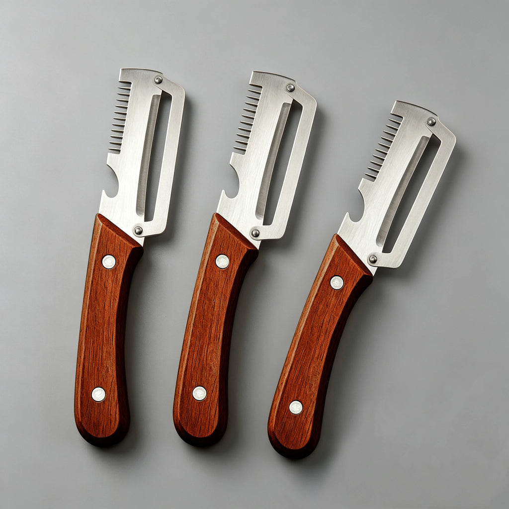 Multifunctional 3-in-1 Stainless Steel Peeler – Slicer & Shredder Tool