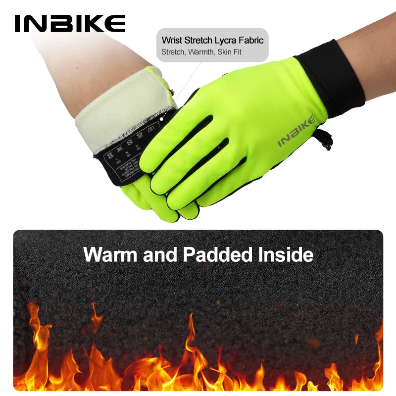 Winter Cycling Gloves Waterproof Touchscreen Fleece Thermal Bike Secondary image