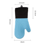 Silicone Oven Mitt Set – Waterproof Heat-Resistant Kitchen Gloves
