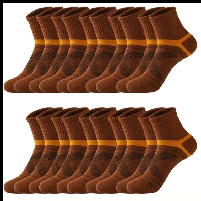 Men's Hiking Basketball Socks 3 Pairs Breathable Sweat Absorbent