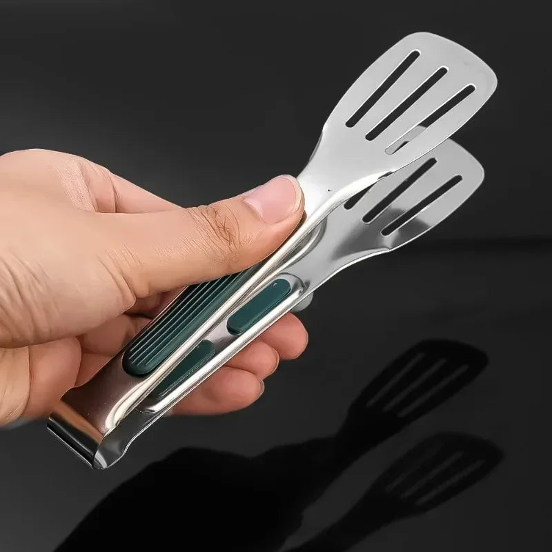 Stainless Steel Kitchen Tongs – Heat Resistant BBQ & Food Clip Tool