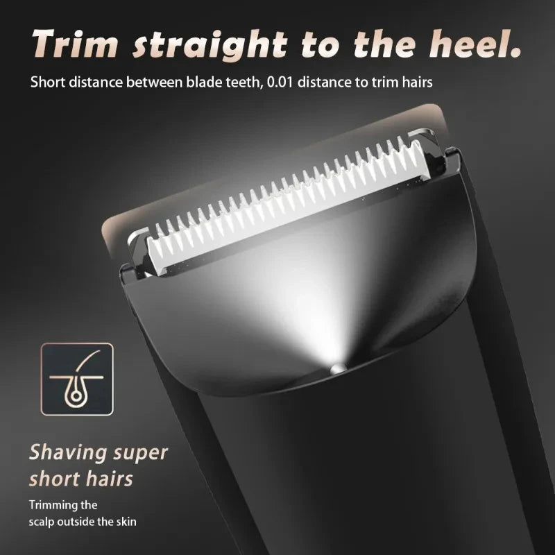Men's Body Trimmer Electric Groin Groomer Ceramic Blade Wet/Dry
