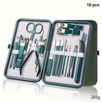Professional 7 18pc Nail Care Kit Stainless Steel Manicure Set