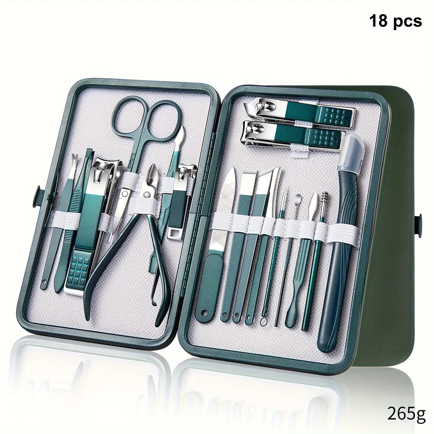 Professional 7 18pc Nail Care Kit Stainless Steel Manicure Set