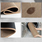 Washable Faux Sisal Kitchen Rug Non-Slip Rubber Back Runner Mat