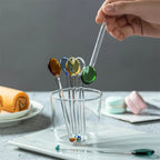 Glass Stirring Spoon Long Handle – Coffee, Milk Tea & Dessert Bar Tool