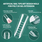 Nailpop Dual Forms Reusable Nail Extension Molds with Scale Design