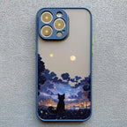 Black Cat Starry Night Case for iPhone 11 12 13 14 15 16 17 Pro Max