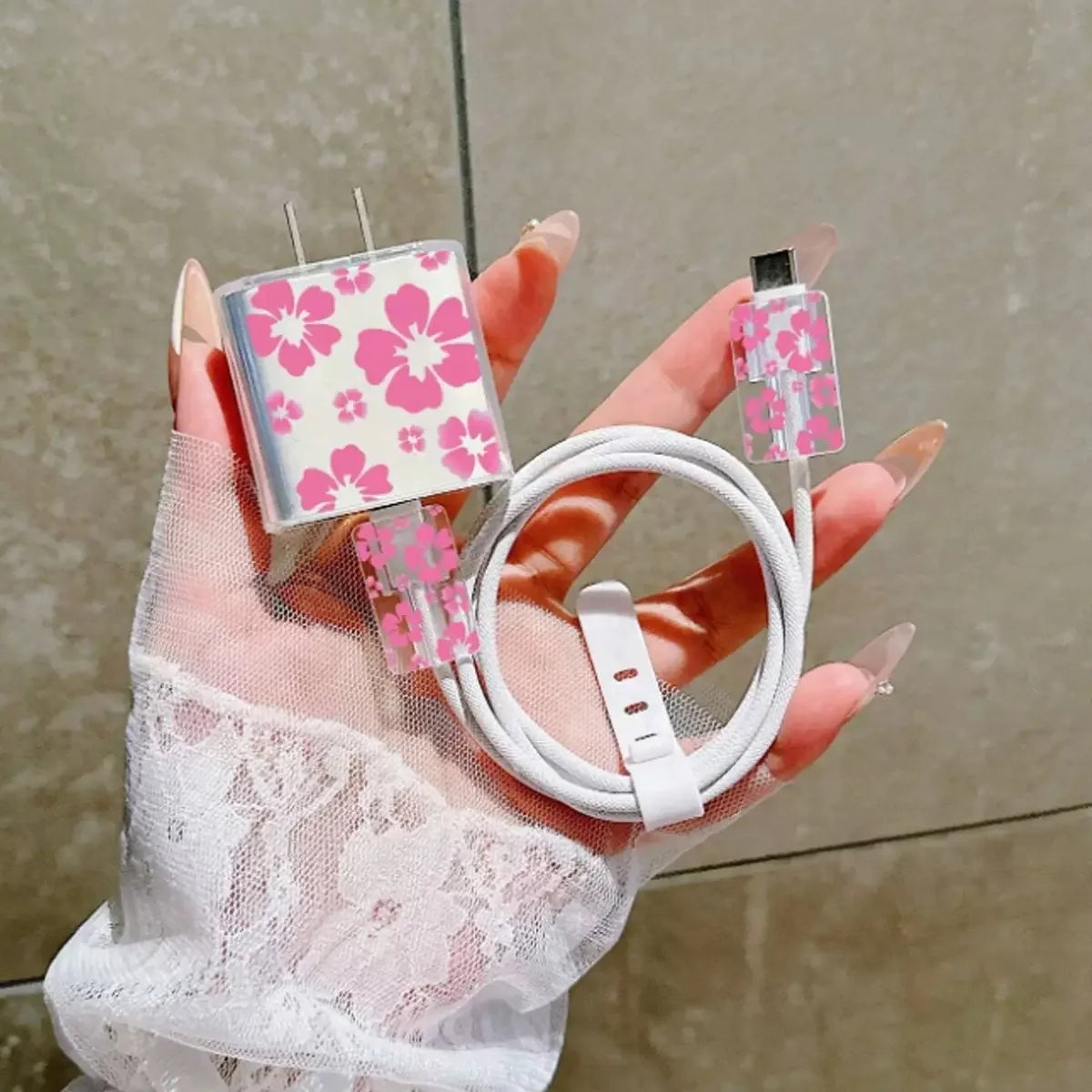Transparent Animal Charger Case for iPhone 18W/20W