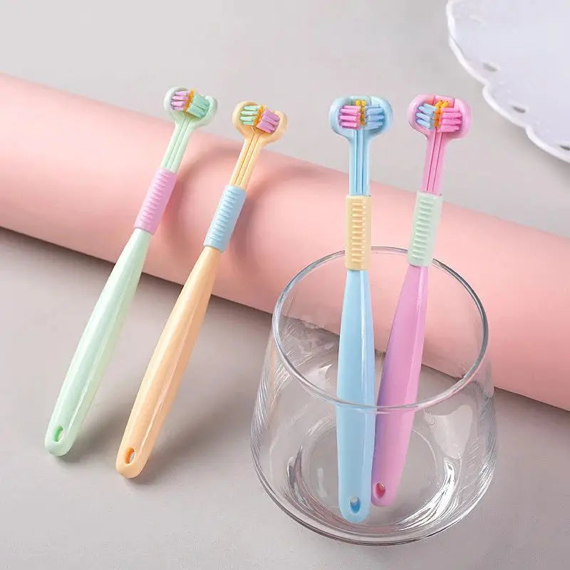 Kids 360° Clean Toothbrush Soft Three Side Baby Tooth Brush