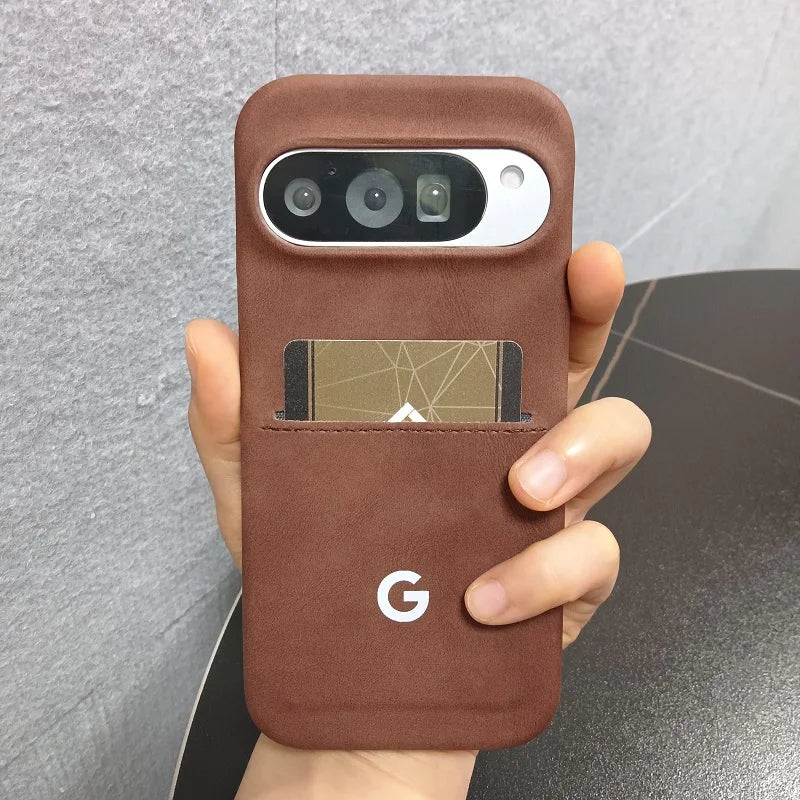 Business Leather Card Holder Case For Google Pixel 10 Pro XL 9 8A