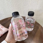 600ml Cute Bow Water Bottle Leak Proof Portable Drink Cup