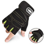 Fingerless Wrist Support Gloves Gym Cycling Fitness Anti Slip Gloves