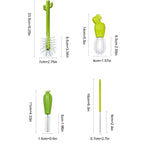 4PCS Baby Bottle Brush Set Cactus Cleaning Kit