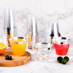 25PCS Disposable Champagne Cups Clear Party Plastic Drinking Cups