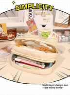 Large Capacity Pencil Case Stationery & Cosmetics Storage Bag