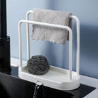 Double-Layer Kitchen Cloth Rack Sink Sponge & Dish Cloth Organizer
