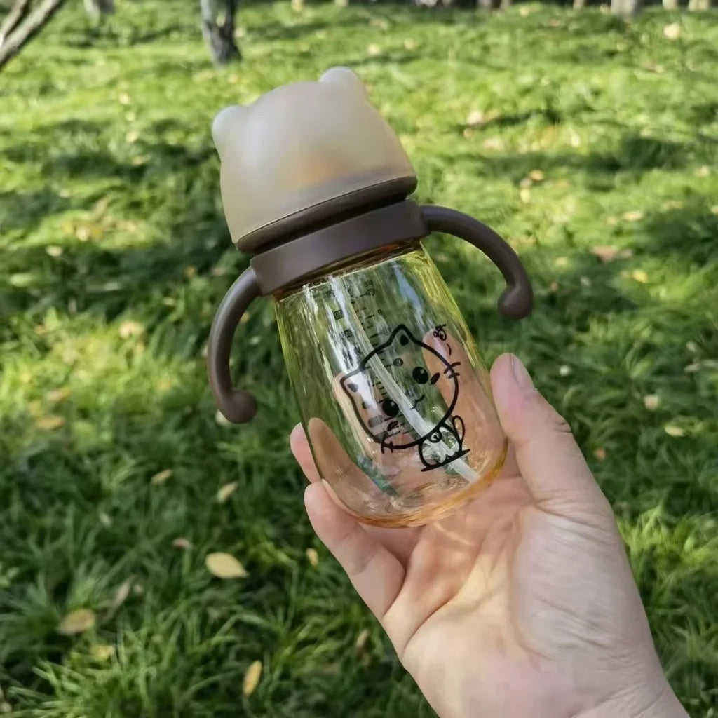 300ML PPSU Baby Feeding Bottle with Straw Handle