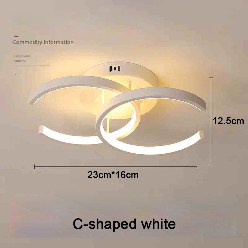 Modern 2 Rings LED Ceiling Light Creative Ceiling Lamp