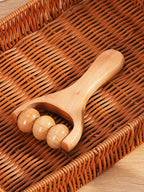 Wooden Roller Massager for Face, Neck, Shoulder & Body Relaxation