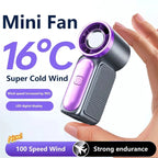 Mini Turbo Handheld Fan 3600mAh USB Rechargeable Portable Fan