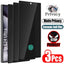 Three black privacy screen protectors for a Samsung Galaxy S24 Ultra, shown with marketing text and icons for matte privacy, ceramic soft film, and 3 pieces.