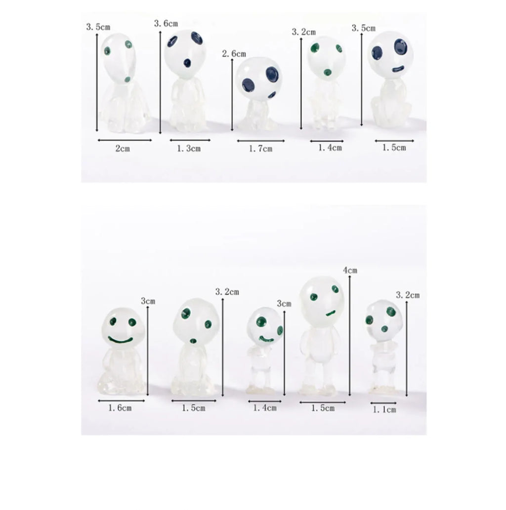 10PCS Glow in the Dark Princess Mini Garden Decor Ornaments