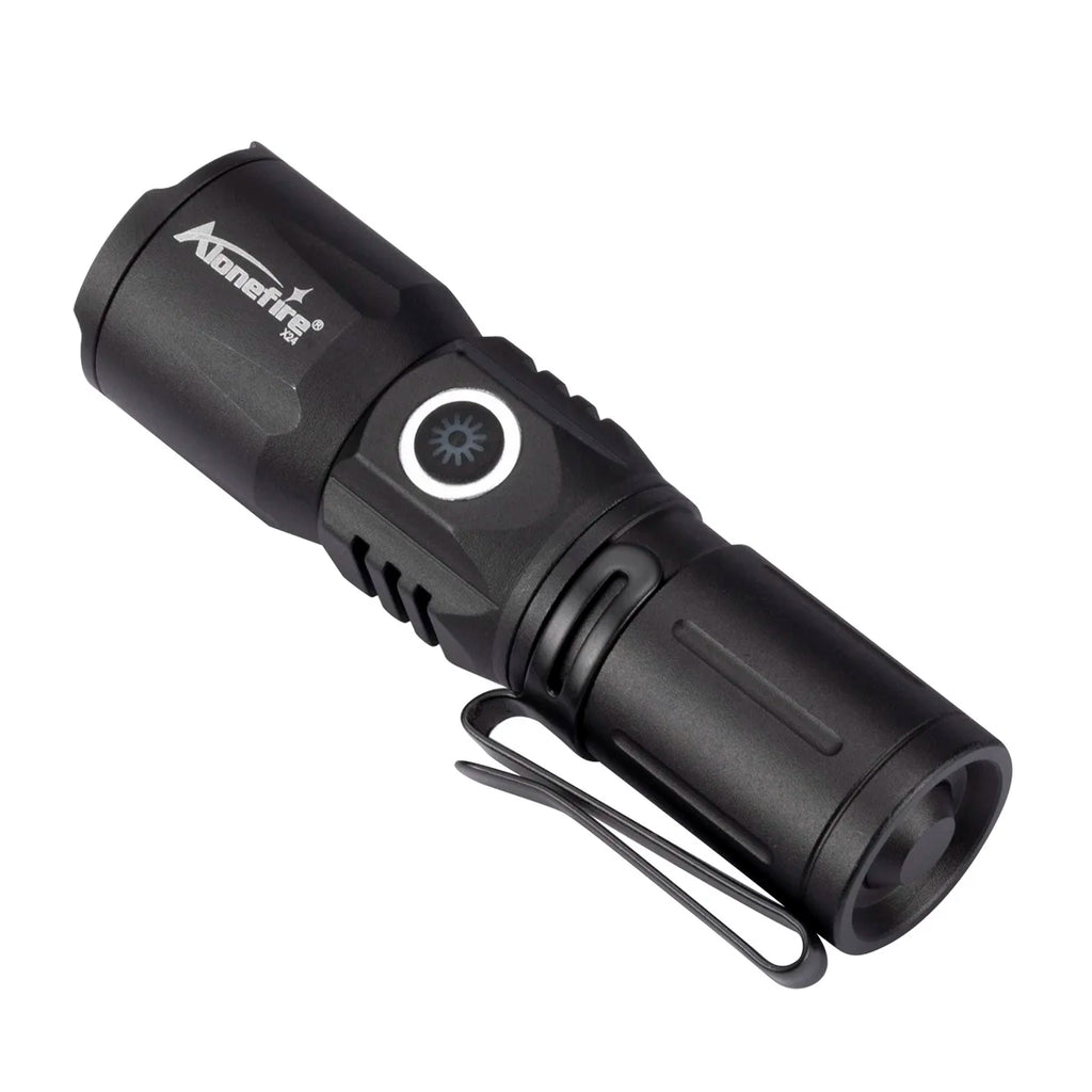 Zoom LED Mini Flashlight Type-C Rechargeable Pocket Torch