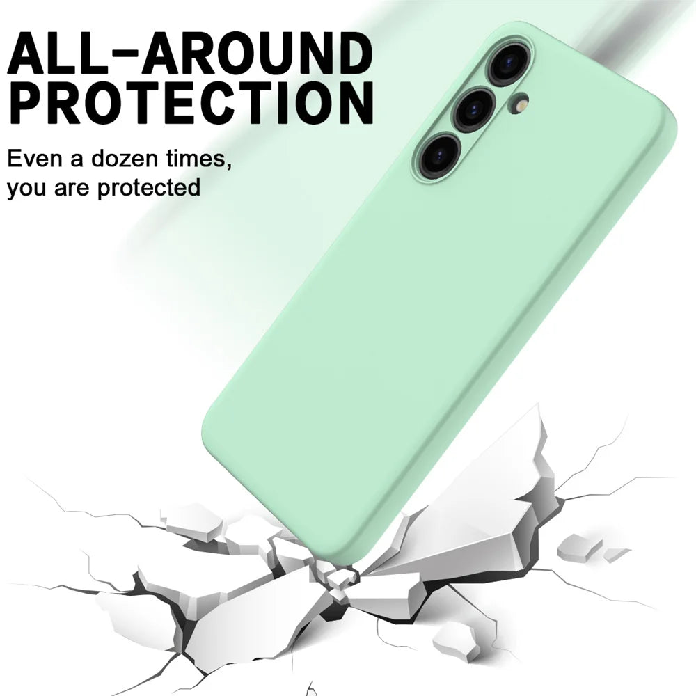 Liquid Silicone Camera Protection Case for Samsung Galaxy S24 S25 S26
