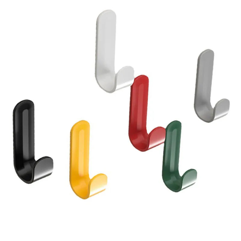 J-Shaped Adhesive Wall Hook No-Drill Coat & Kitchen Hook