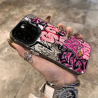 Pink Graffiti Art Case for iPhone 11 12 13 14 15 16 17 Pro Max