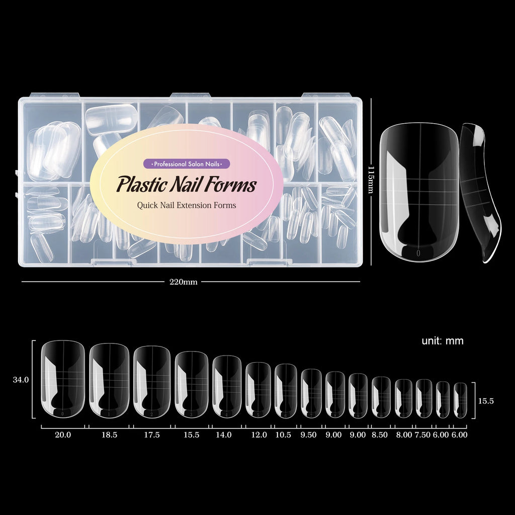 Stiletto Dual Form Nail Tips Acrylic Gel Extension Mold Kit