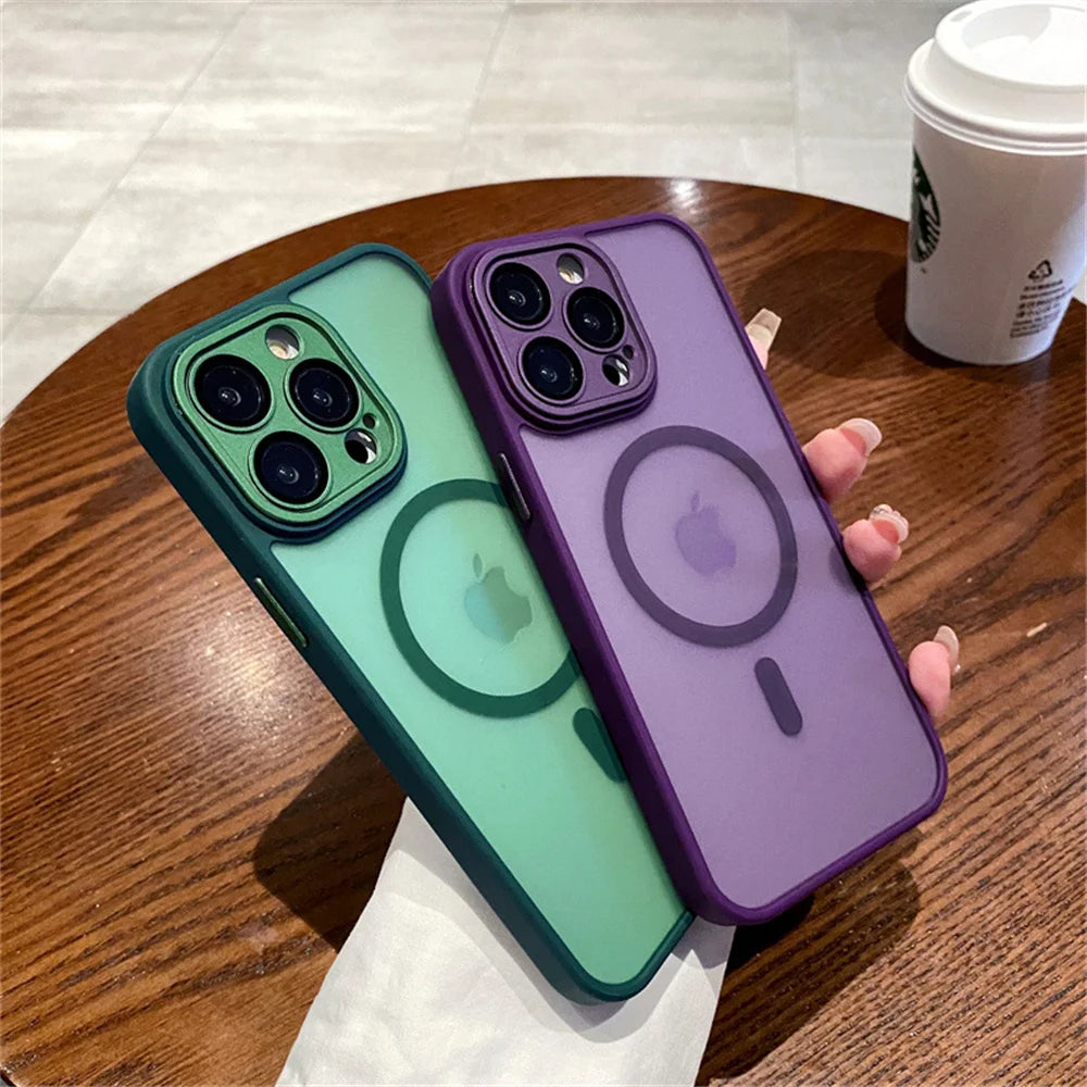 Lens Protection MagSafe Case for iPhone 11 12 13 14 15 16 Pro Max