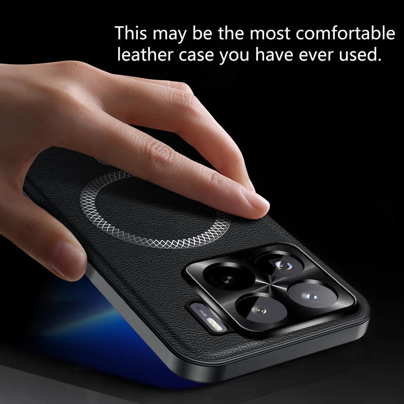 MagSafe Shockproof Leather Case for Xiaomi 13T 14T 15T 17T Pro Cover