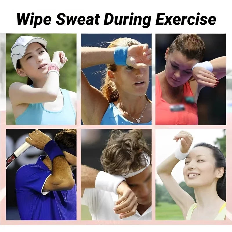 Sports Sweatbands Wrist Band Tennis Basketball Gym Padel Wrap Secondary image