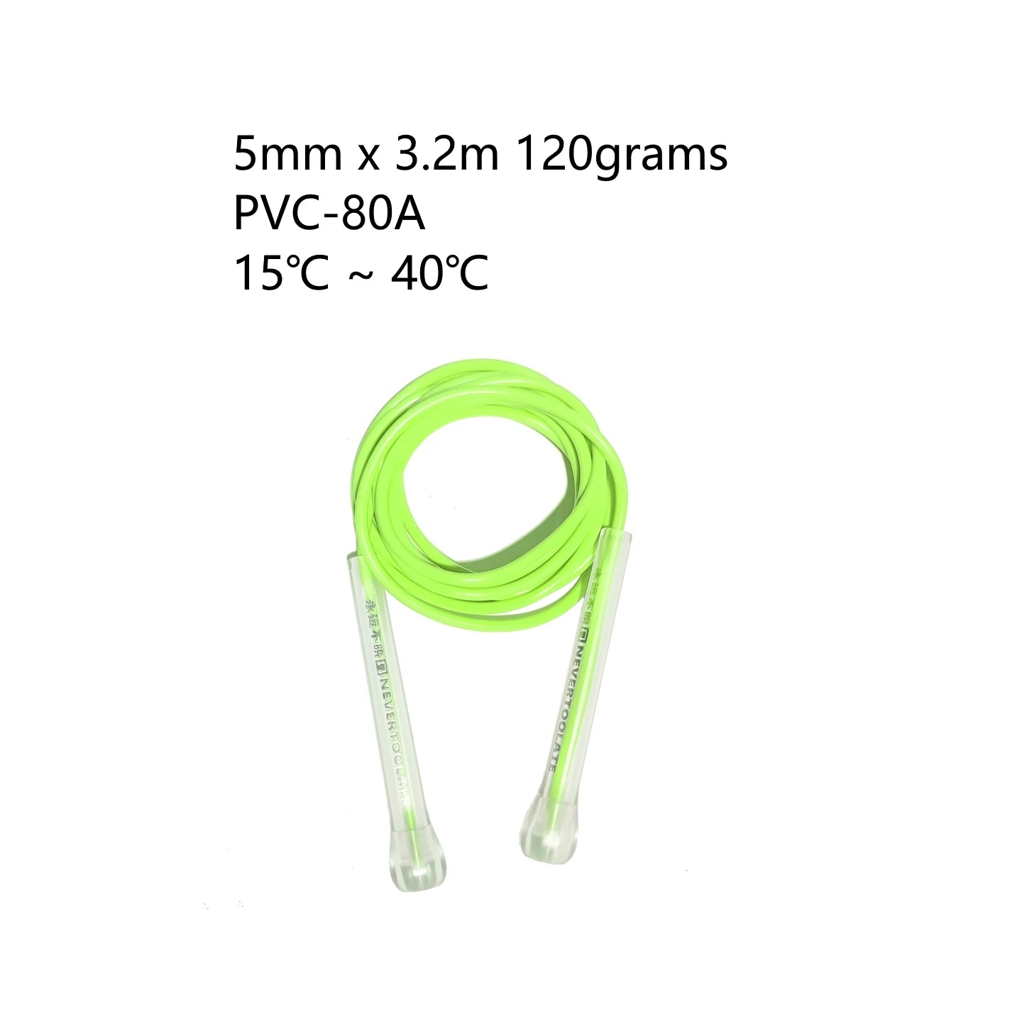 PVC Speed Jump Rope NeverTooLate Tangle Free Crossfit Fitness Rope